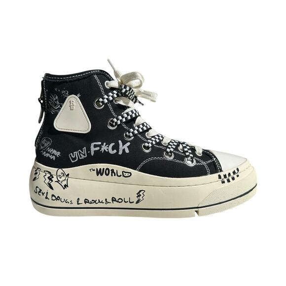 Double grommet kurt scribble sneaker - Picture 1 of 5